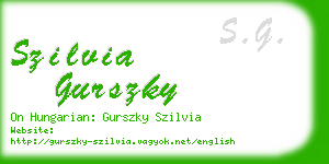 szilvia gurszky business card